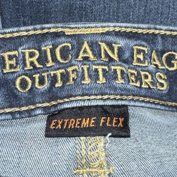 American Eagle Mens 30x32 Extreme Flex Slim Blue Jeans (meas. 28x30") - Picture 3 of 7